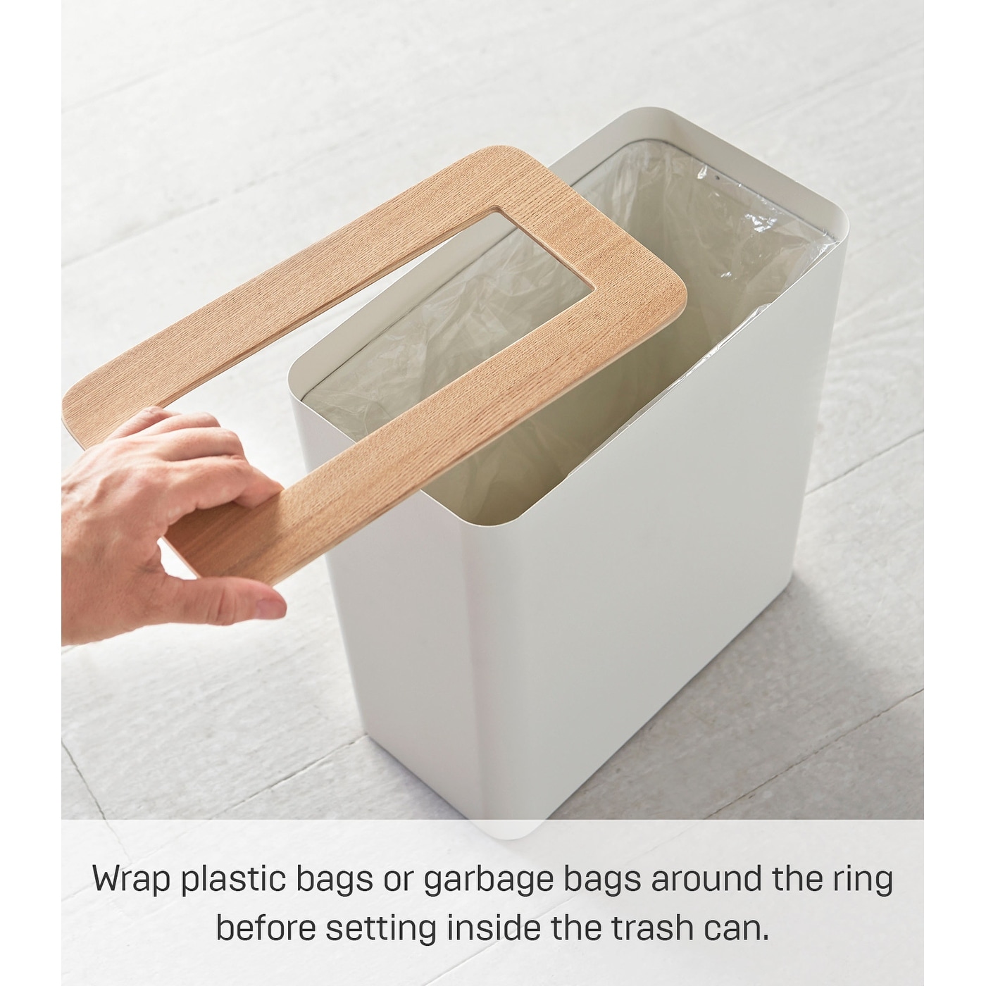 店舗什器 　木製　BIG TRASH BOX 82㌢ Yamazaki-Home-Trash-Can---Two-